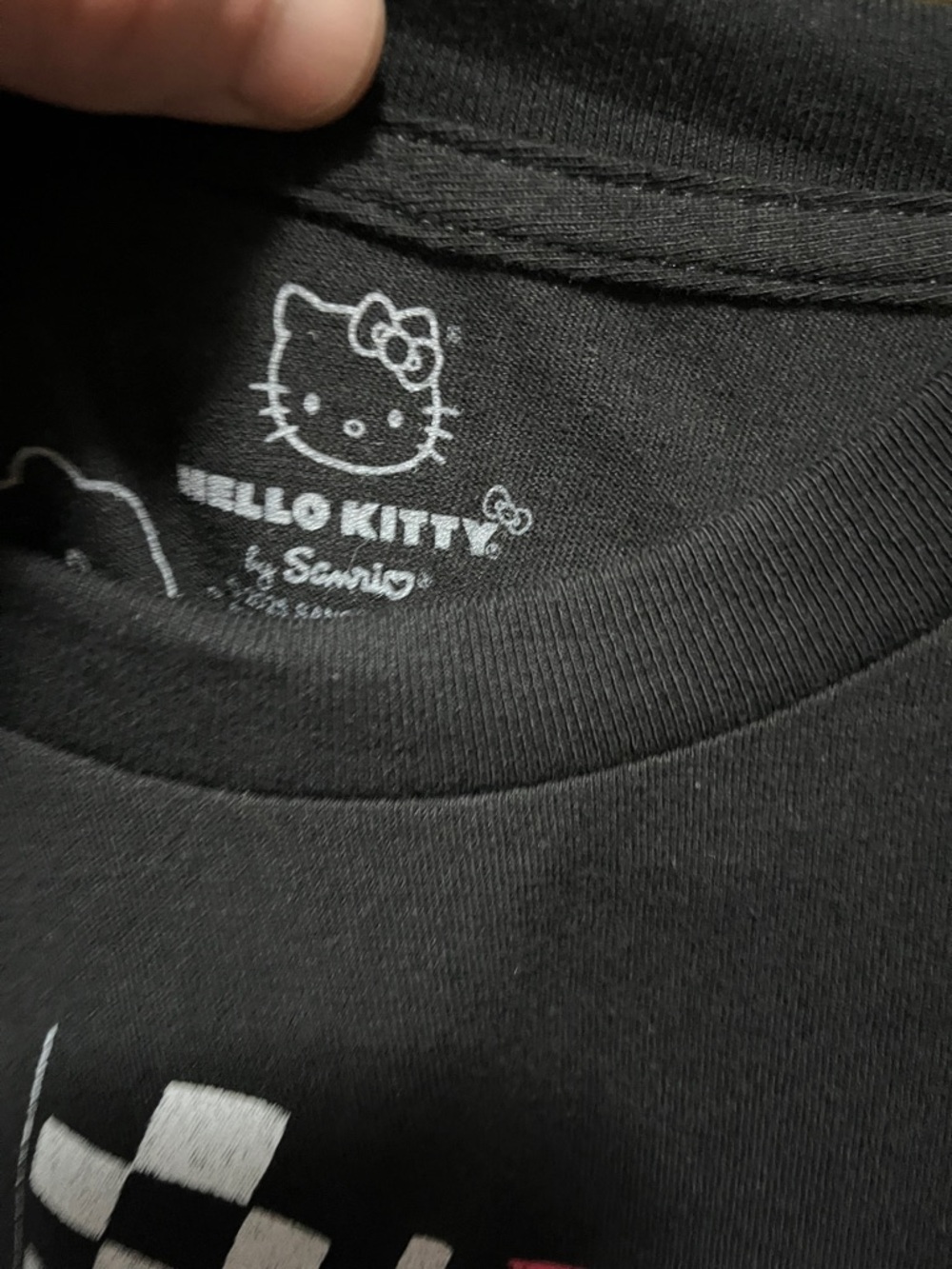 Hello Kitty Black Racing Graphic Tee with Red, Yellow & Blue - Picture 4 of 4